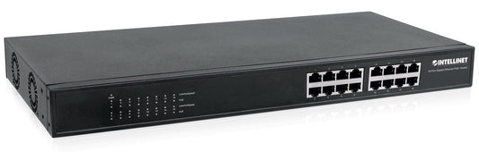 Intellinet 16-Port Gigabit Ethernet Poe+ Switch - 220W Power Budget, 30W per Port, Auto Uplink Support, Rack-mountable - 3 Yr Mfg Warranty - 560993
