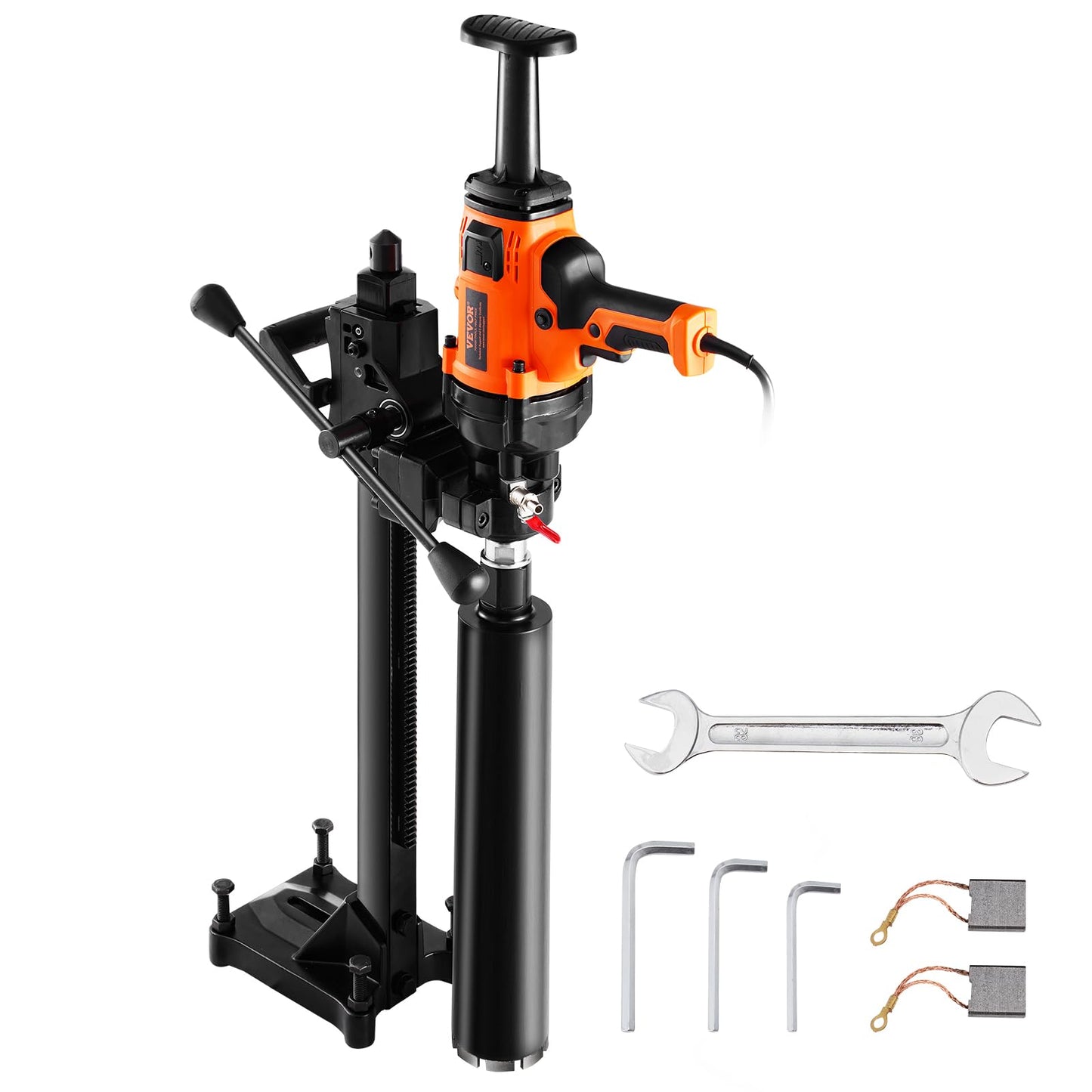 VEVOR 2 in1 Handheld & Stand-Mount Core Drill, 0.8-6.3in Drilling Diameter, 2000W Concrete Core Drill, Variable Speed, 220V, Hammer Drill