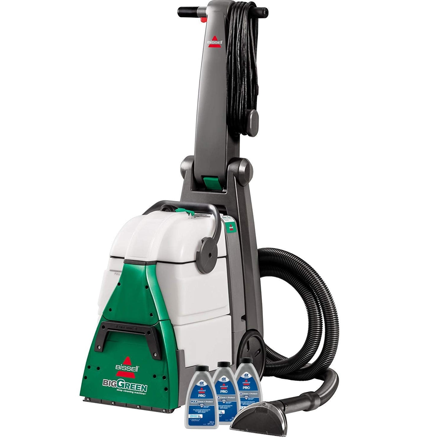 BISSELL® Big Green® Professional Carpet Cleaner with XL DirtLifter PowerBrush, 9-inch Long Reach Hose, 6-inch Tough Stain Tool, Includes BISSELL PRO MAX Formula with Stain Protect Technology