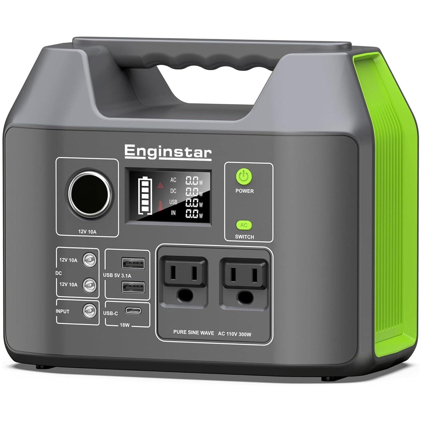 Solar Generator, 296Wh Portable Power Station,110V Pure Sine Wave, 80000mAh Backup Battery Power Supply for CPAP Outdoor Camping, Traveling, and Emergencies