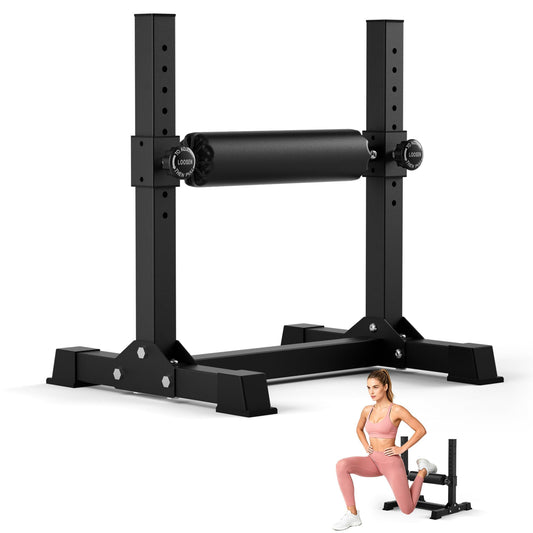 TRAKMAXI Bulgarian Split Squat Stand, 9-Level Adjustable Height Leg Roller, Home Gym Equipment for Single Leg Squat & Lunge Lower Body Strength Training, 350lb Weight Capacity
