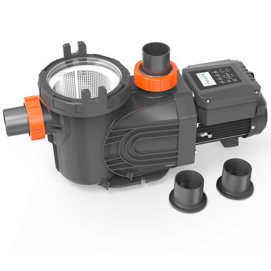 3HP Pool Pump,Variable Speed with Self Primming Above/Inground Pool Pump 11359 GPH with Timer 220-240V
