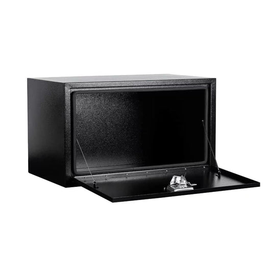 24" Underbody Truck Tool Box, Heavy Duty Steel Underbody Toolbox 24 x 12 x 14 with T-Handle Lock & Weatherproof Seal, Lockable Truck Trailer Tool Box for Pickup, Flatbed, RV, Van, Utility Vehicles