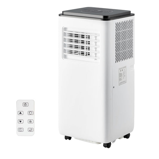 10,000 BTU Portable Air Conditioner – 3-in-1 AC with Dehumidifier & Fan, Quiet Operation, Energy Efficient, Remote Control, Sleep & Timer Modes, Cools up to 451 Sq.Ft, Home, Office, RV, White
