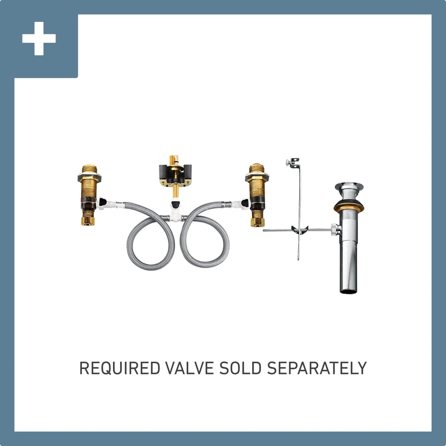 Moen Belfield Brushed Nickel Two-Handle 8-Inch Widespread Bathroom Faucet Trim Kit, Valve Required, T6405BN