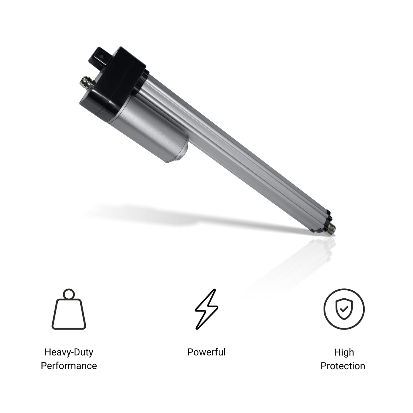 Progressive Automations 12V Water-Resistant Linear Actuator - 24 inches Stroke, 450 lbs Force, IP66 Protection for Industrial Solar Usage Brushed DC Electric Motor Stainless-Steel Stroke Rod, PA-10