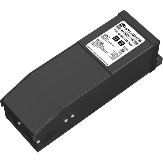 HitLights Dimmable LED Driver Transformer 12V 100W, Magnetic Power Supply 120VAC to 12VDC, Compatible with Lutron and Leviton Dimmers, for LED Strip Light, Kitchen, Cabinet, Class 2, ETL Listed