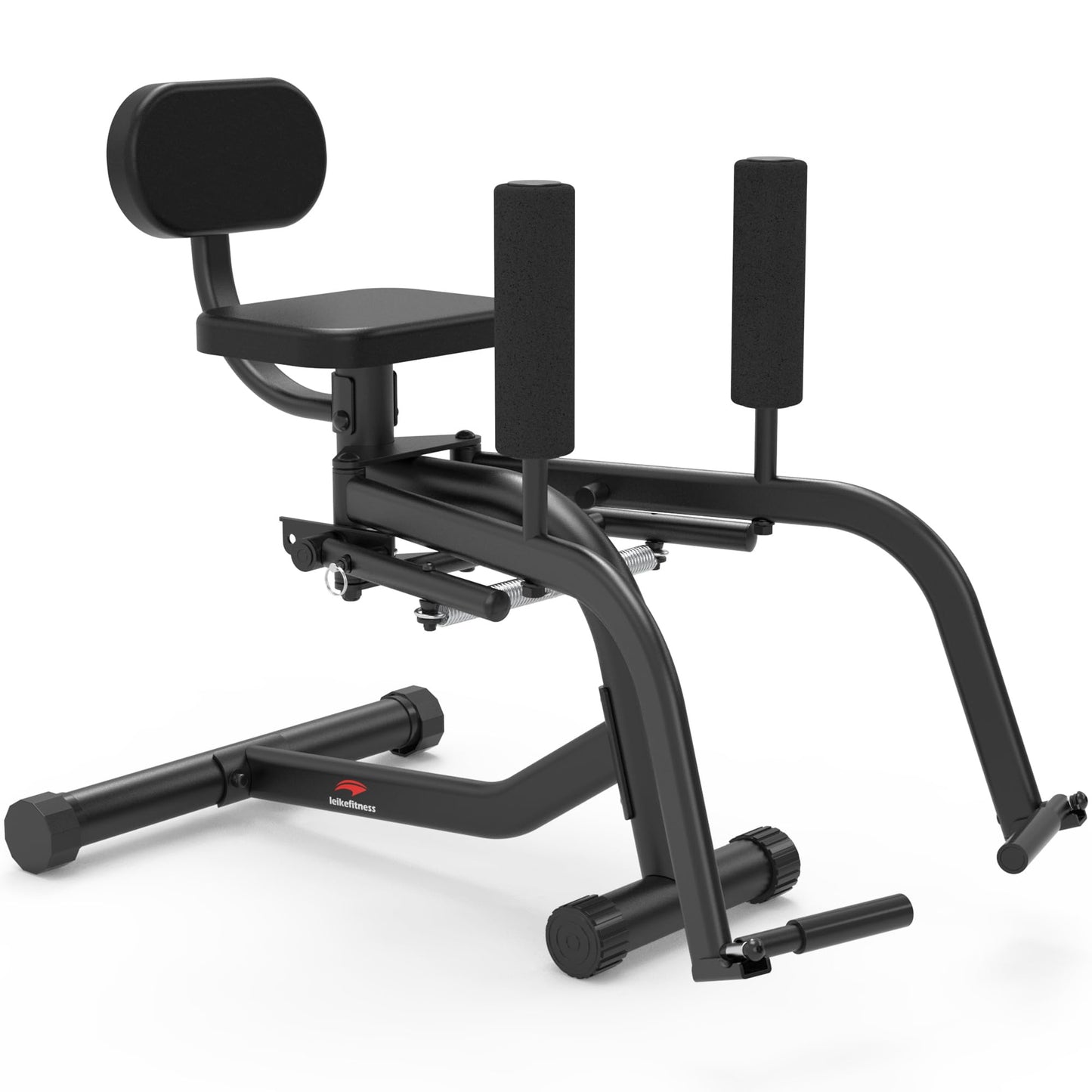 Leikefitness Hip Abductor and Thigh Exercise Machine, Compact Glute Trainer with Thickened Spring, Adjustable 360-Degree Leg Pads for Home Gym Workouts