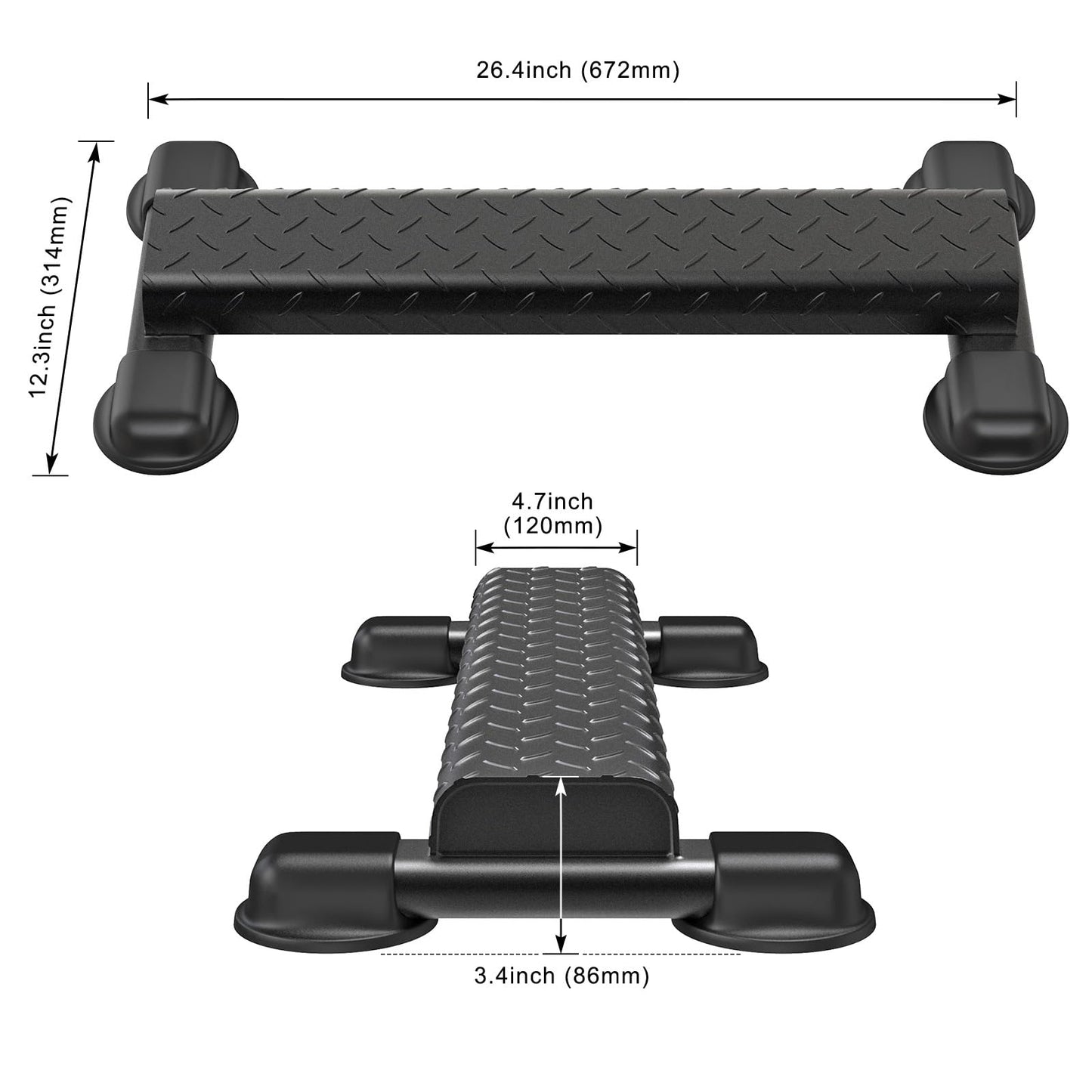 Lifeswell Steel Calf Raise Bar with Wider Anti-Slip Calf Raise Block, Rounded Edge Standing Calf Raise Machine for Calf Workout, Squat & Foot Stretch, 800 lbs Capacity