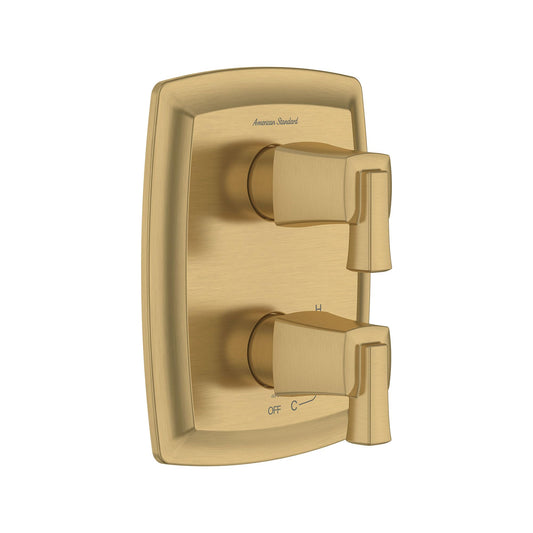 American Standard TU353740.GN0 Townsend 2-Handle Integrated Diverter Pressure Balance Valve Trim Kit, Brushed Gold