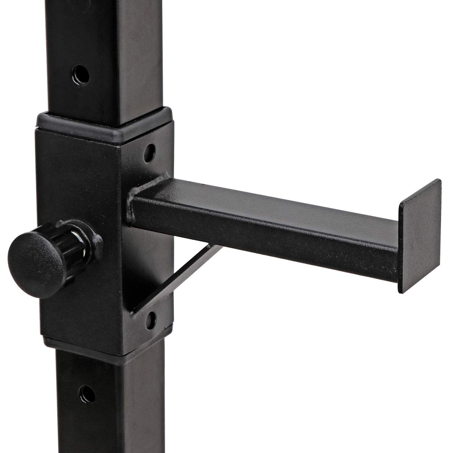 Saturnpower Pair of Adjustable Squat Rack 40inch-66inch Barbell Bracket Solid Steel Free Press Bench, Home Gym Portable Dumbbell Racks Stands, Family Sports Fitness Equipment,Black