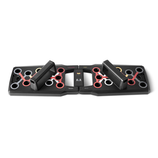Amazon Basics Push Up Board, Black, 24-in-1 – Multi-Position Training System for Upper Body Strength & Muscle Building – Portable Home Gym Equipment
