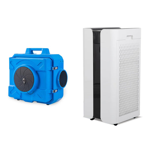MOUNTO 600 cfm Whole‑Home HEPA Purifier & HEPA500 Commercial Scrubber