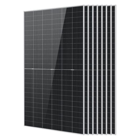 SUNGOLDPOWER UL61730 N-Type 8PCS 590W Bifacial Solar Panels,16BB High Efficiency Monocrystalline Solar Panel for Energy Storage,Charging Station, Household,On/Off Grid Solar System (8x590W Bifacial)