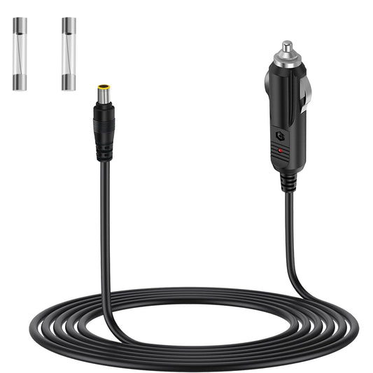 SZCHXSDZ Car Charging Cable for Jackery Portable Power Station Explorer 3000 2000 1500 1000 500 880 550 300 290 240 160 Solar Generator Power Adapter 6.5 Feet Charging Cord Black