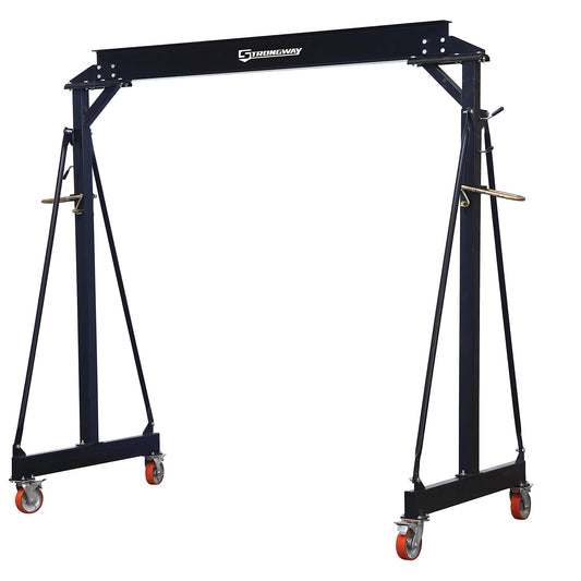 Strongway Adjustable Gantry Crane, 2000-Lb. Capacity, 7.87–11.9ft. Lift