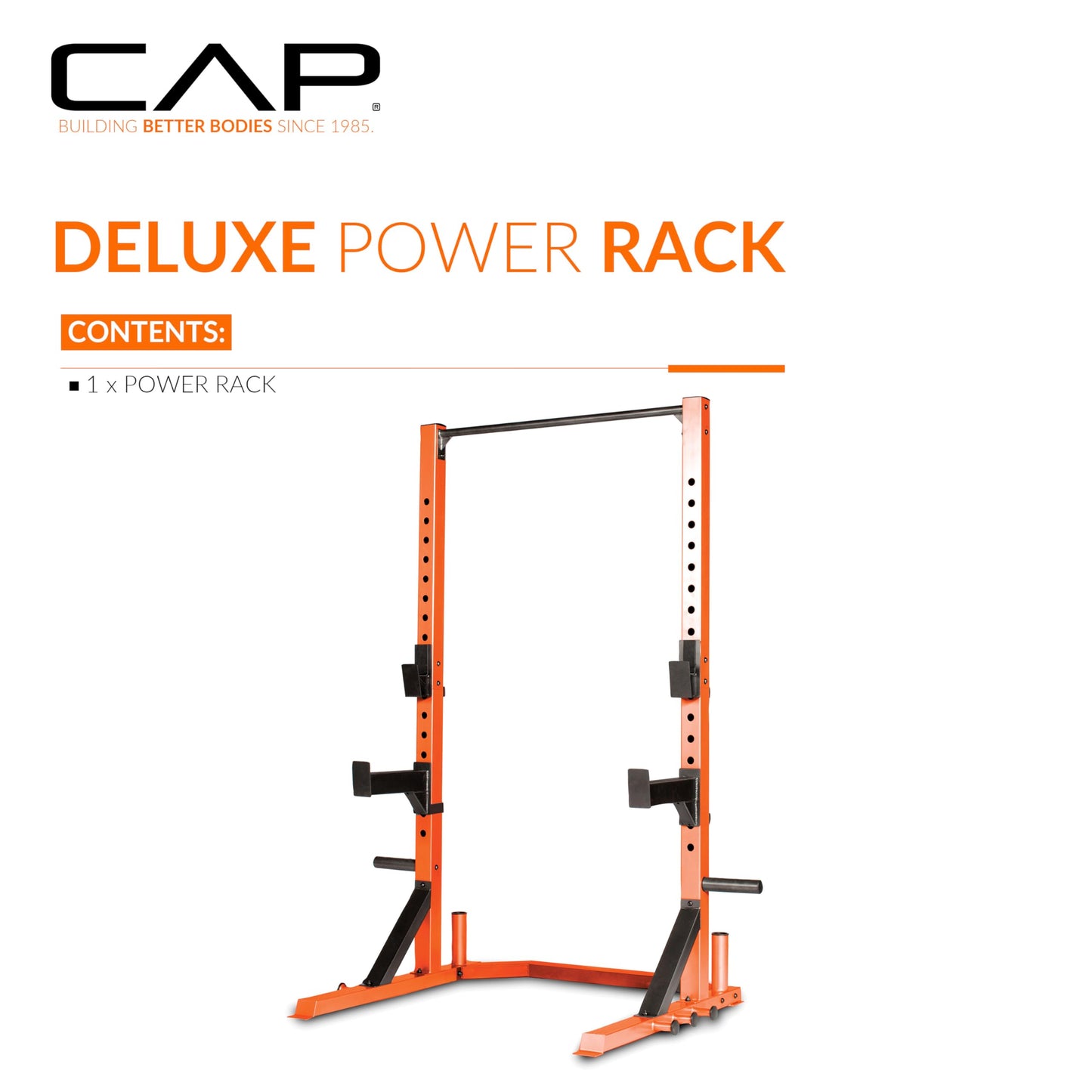 CAP Barbell FM-8000F Deluxe Power Rack, Orange