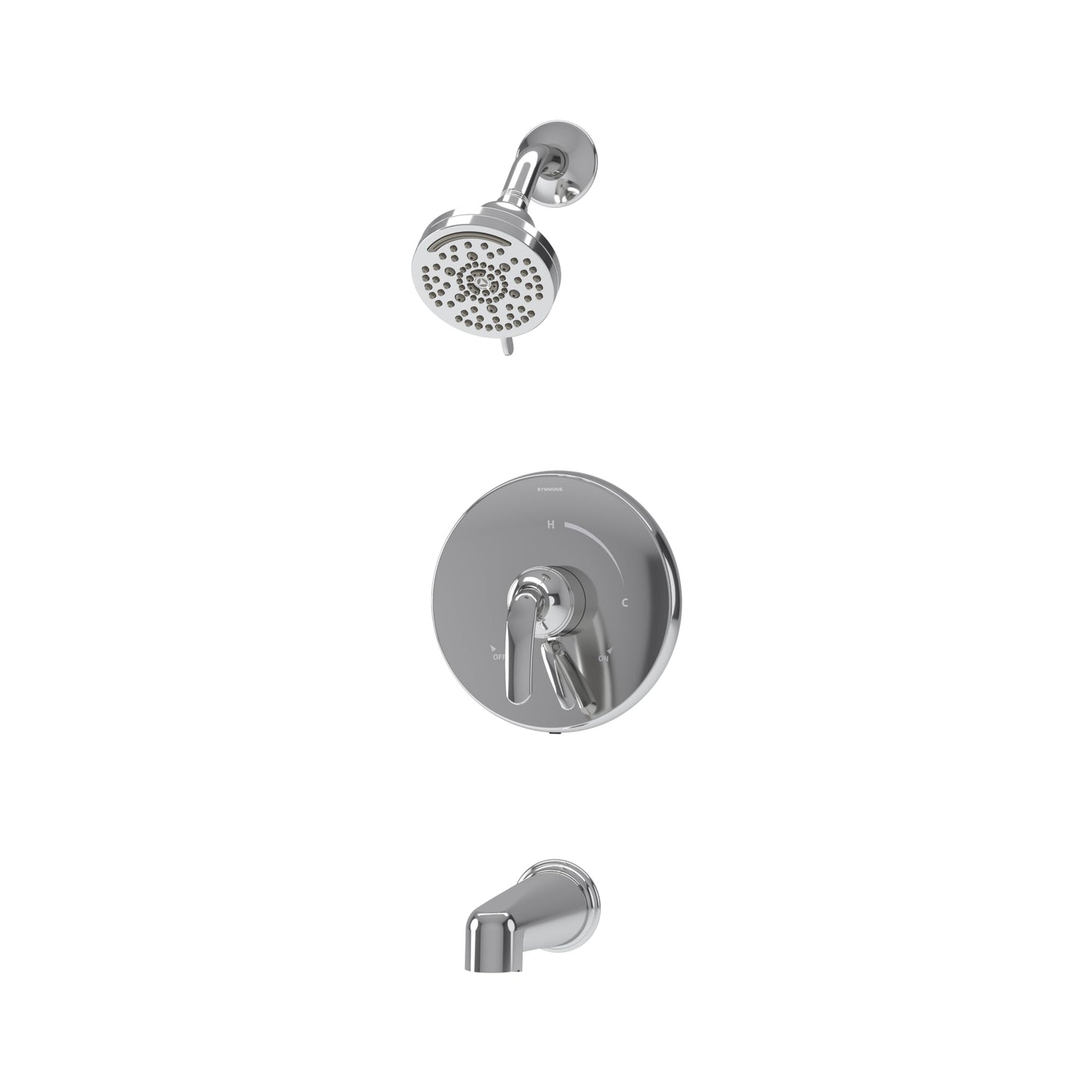 Symmons Elm Single Handle Wall Mount Tub and Shower Trim Kit with Diverter Lever in Polished Chrome- Valve Not Included - 1.5 GPM Flow Rate - S559215TRM