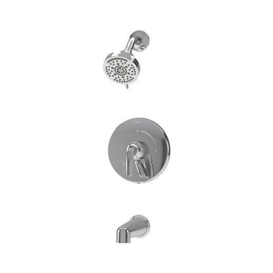 Symmons Elm Single Handle Wall Mount Tub and Shower Trim Kit with Diverter Lever in Polished Chrome- Valve Not Included - 1.5 GPM Flow Rate - S559215TRM