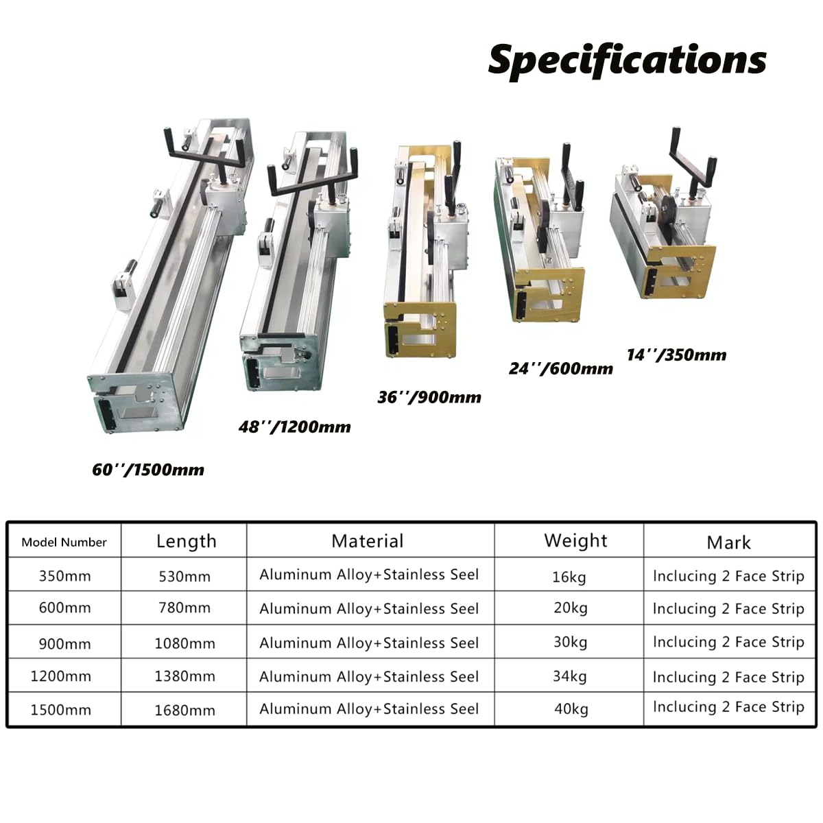 36'' Conveyor Belt Manual Roller Machine, Industrial Fastener Roller Lacer Installation Tool Splice Assembler 2 Face Strips Included, for Wire Hook and Spike Lacing Fastener