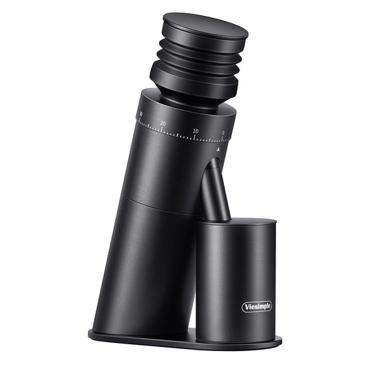 Coffee Grinder, Viesimple Gen 4, Single Dose Burr Coffee Grinders with Magnetic Dosing Cup, Electric Coffee Bean Grinder with Anti-Static Design, Espresso Grinder Compact & Quiet for Home Use Black