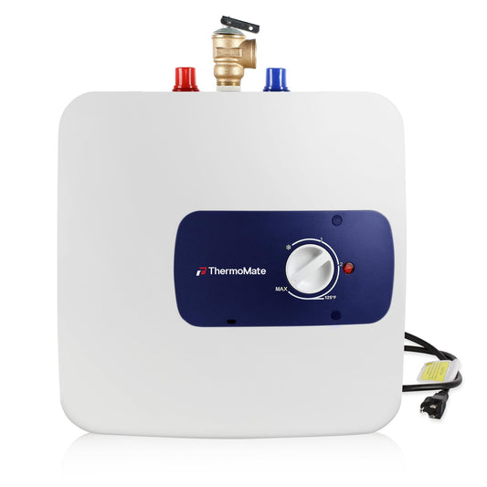 ThermoMate Mini Tank Water Heater Electric, 6.5 Gallons Small Under Sink Water Heater for Point of Use Instant Hot Water 110V 120V, Wall or Floor Mounted, UL Listed ES700