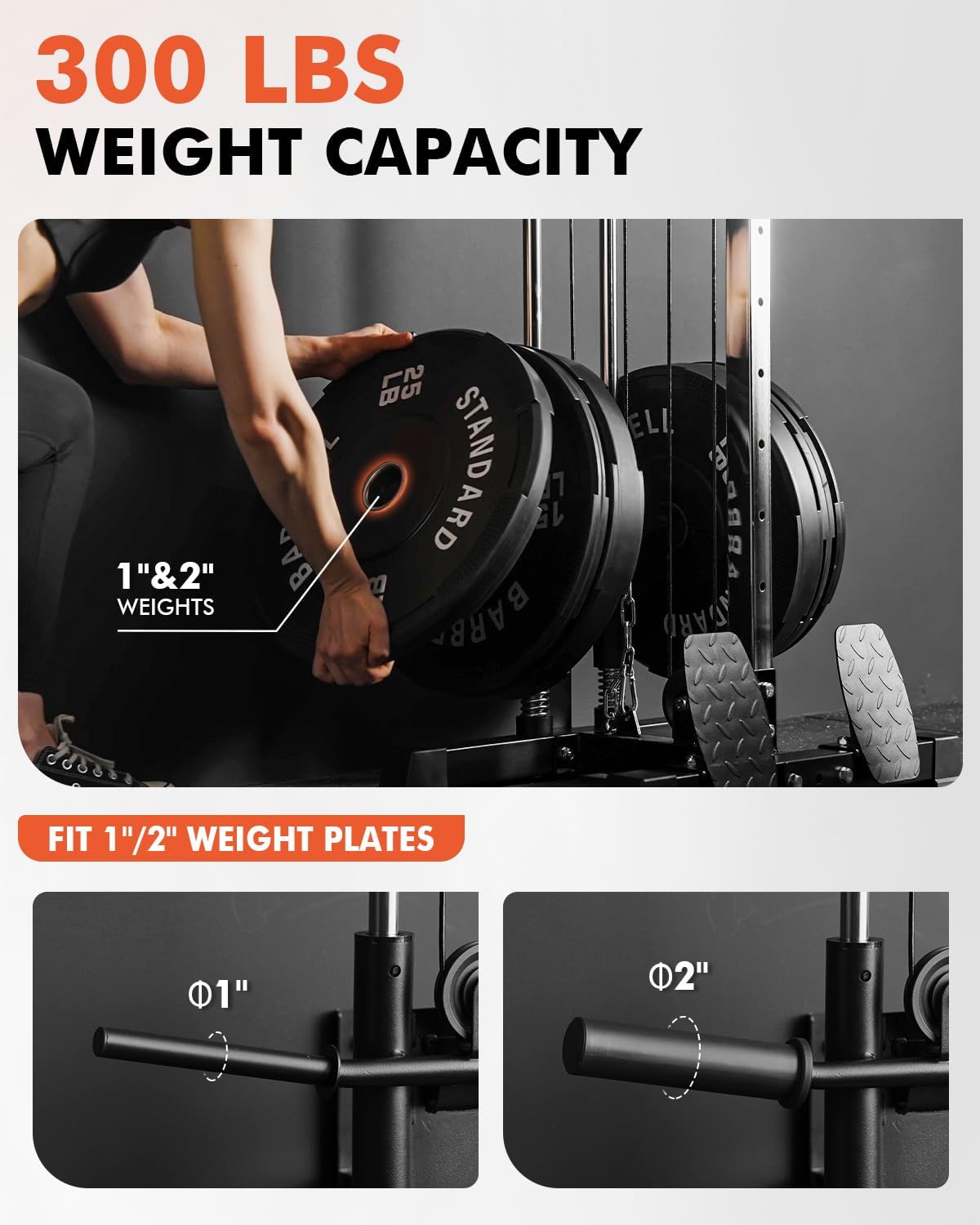Mikolo Wall Mount Cable Station, Cable Crossover Machine with Dual Pulley System and 18 Adjustable Positions for Home Gym Fitness Equipment, Black