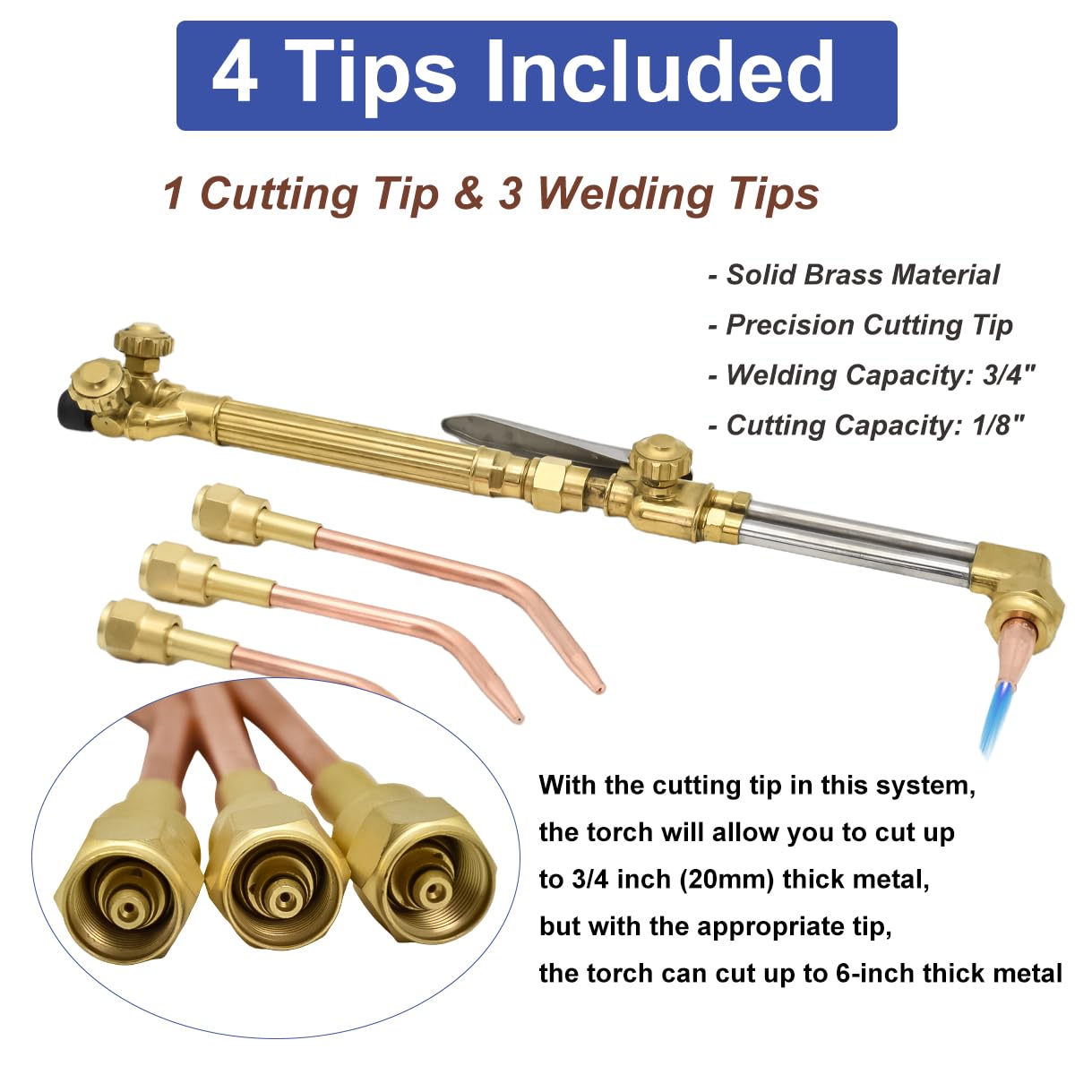 Cutting Torch Set Oxy Acetylene Torch Kit,Portable Gas Cutting Torch and Welding Kit with Acetylene Oxygen Gas Regulator Welding Hose Welding Glasses Storage Case (#22557)