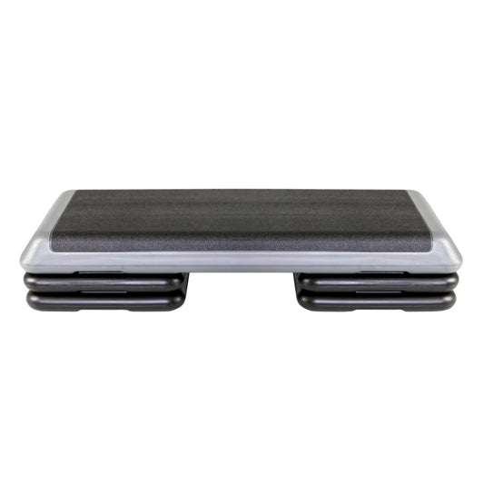 The Step (Made in USA Original Aerobic Platform for Total Body Fitness – Health Club 4 Risers Grey