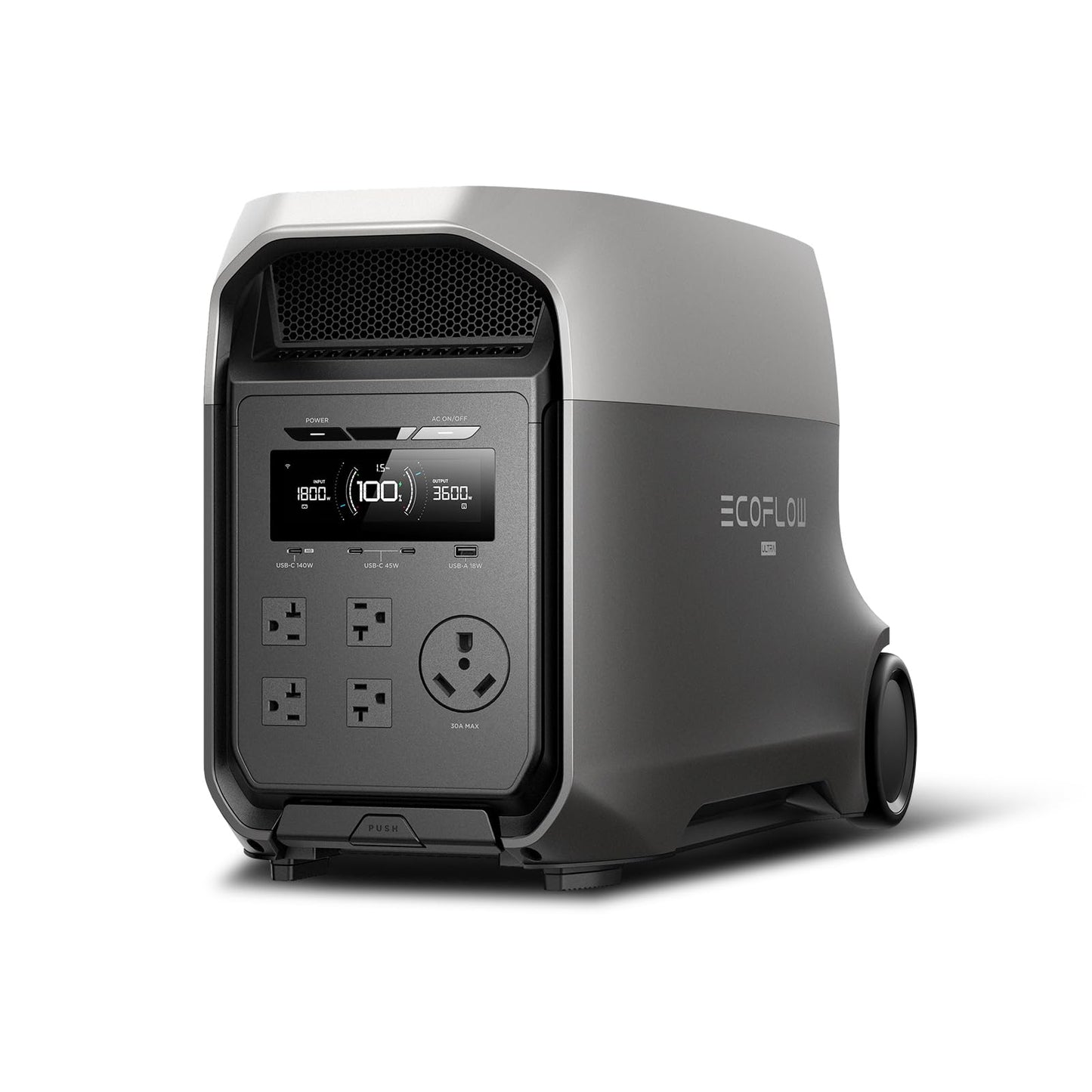 EF ECOFLOW Delta 3 Ultra Portable Power Station, 3072Wh LiFePO4 Battery, 3600W (Surge 7200W) Output Home Power, Solar Generator for Home Use, Camping Accessories, Emergencies & RV Backup