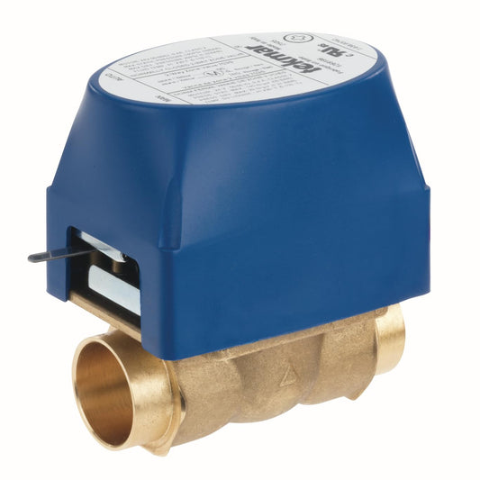 tekmar 703S 2-Way Zone Valve | Normally Closed, Electro-Mechanical Actuation with End Switch, 1" Sweat Connection, 24V AC Hydronic Heating & Cooling Systems