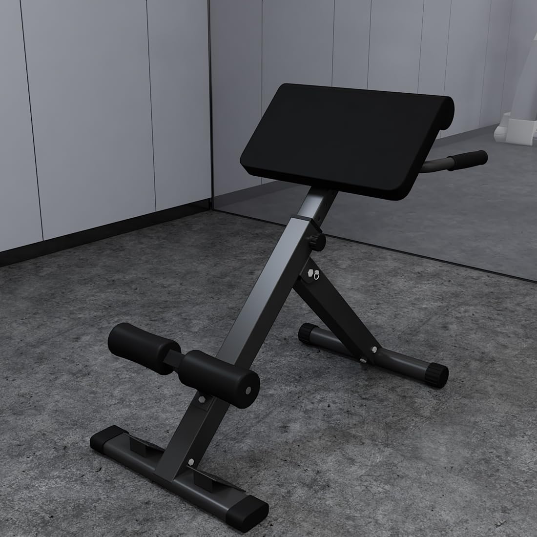 High Low Adjustable Roman Chair Folding Goat Waist Trainer Roman Bench Lumbar Fitness Trainer Sports Equipment