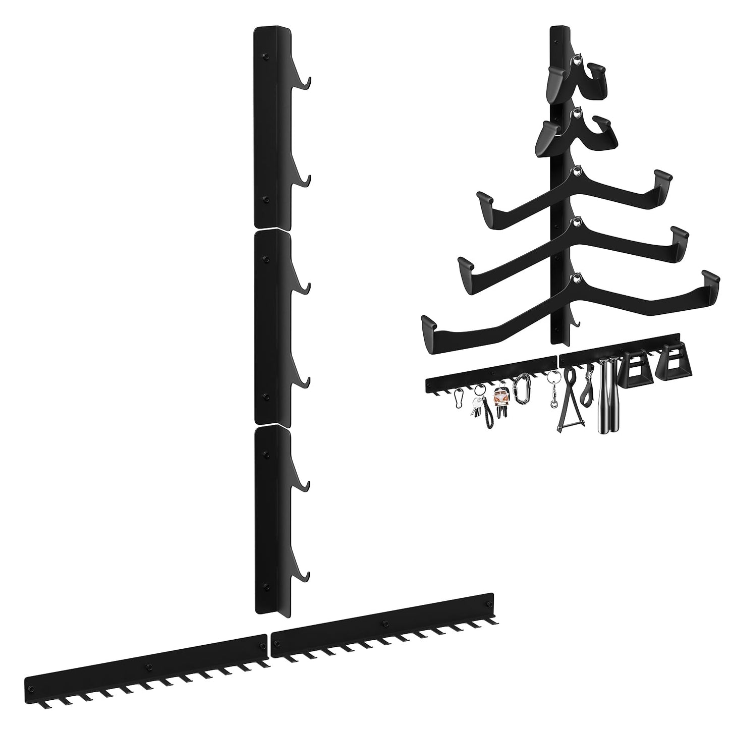 Jsiangoe Lat Pull Down Bar Storage Rack Wall Mount,Gym Storage Wall Organizer for Lat Pulldown Attachments Cable Attachment, Gym Accessories, Workout Equipment, Home Gym Fitness Wall Storage Rack