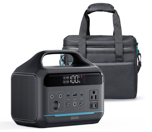 Portable Power Station 192Wh(60,000mAh) with Bag, 300W (600W surge)Power Bank LiFePO4 Battery Backup, Compact Solar Generator 8-Port Design w/2 AC Outlets for Home,RV, Hurricane, Camping,Emergency