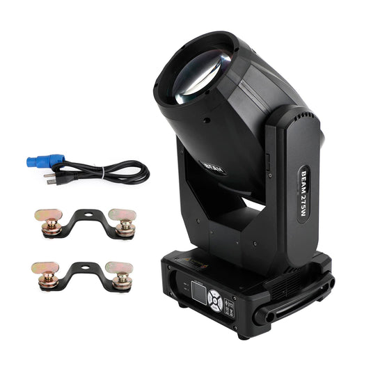 Topteng 275W Moving Head DJ Lights - 10R Beam Light Effect, 14 Gobos, 14 Colors, Double Prism, Linear Zoom, Frost & Rainbow Wheel - Professional Stage Spotlight for Disco, Party, Club, KTV, Live Show