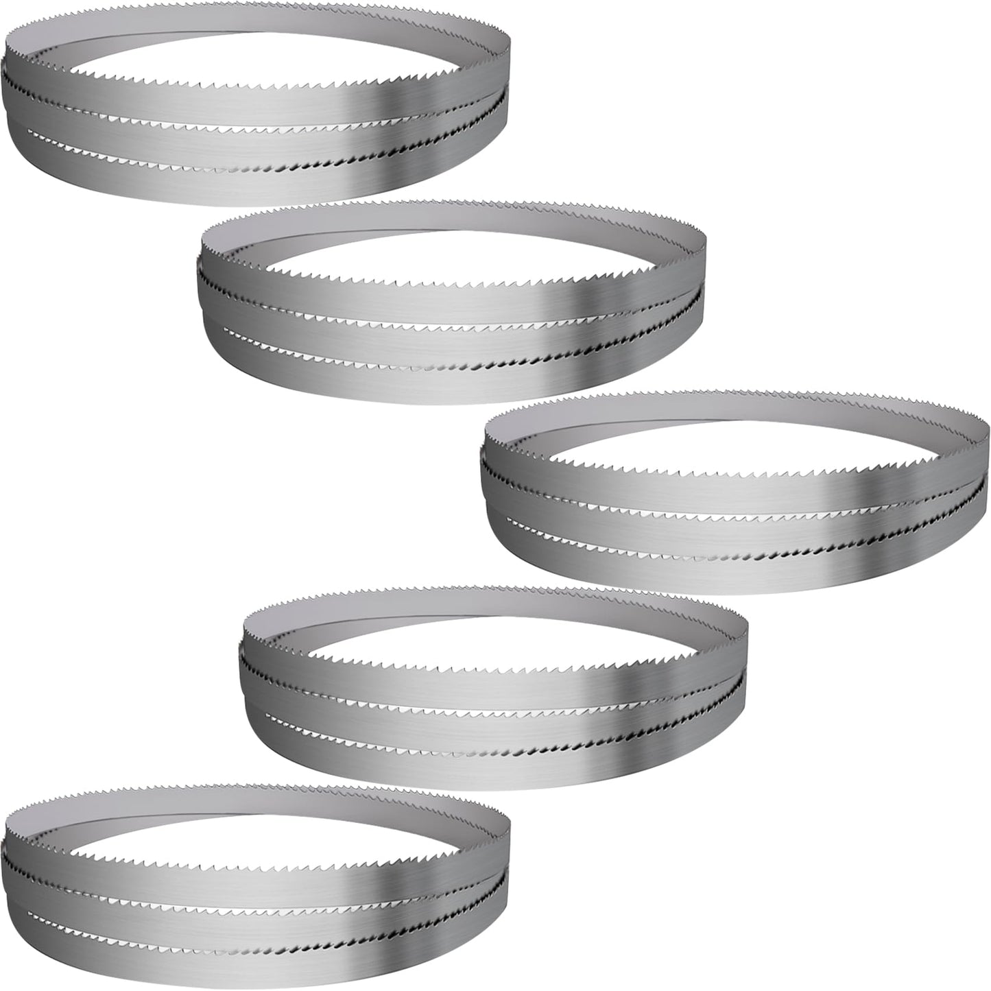 144" Sawmill Bandsaw Blades 5-Pack Compatible with Wood-Mizer, Bandsaw Blades Compatible with Woodland, Harbor Freight, Frontier, Timbery,TMG Industrial Mills, 10°All-Purpose Sawing