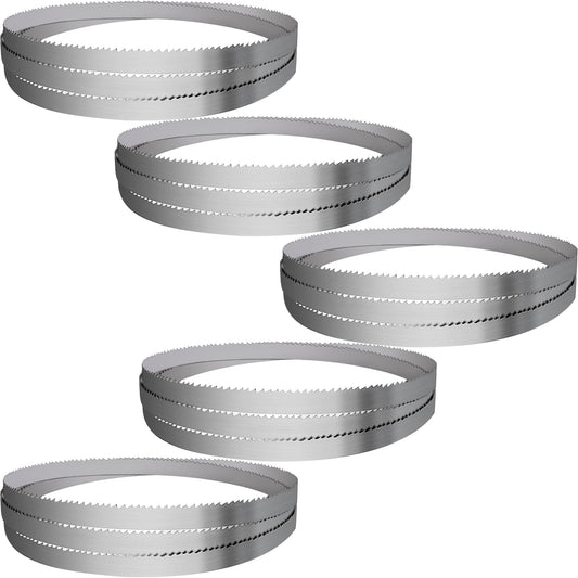 144" Sawmill Bandsaw Blades 5-Pack Compatible with Wood-Mizer, Bandsaw Blades Compatible with Woodland, Harbor Freight, Frontier, Timbery,TMG Industrial Mills, 10°All-Purpose Sawing