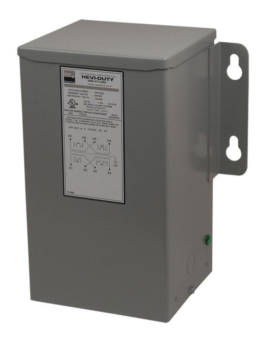 SolaHD HS1F2AS Non-Ventilated Automation Transformer, 1 Phase, Encapsulated, 2 kVA, 240/480V - 120/240V, 8.33/4.17 Amp, 60 Hz, 12" Height, 10" Width, 7" Length, Rolled Steel