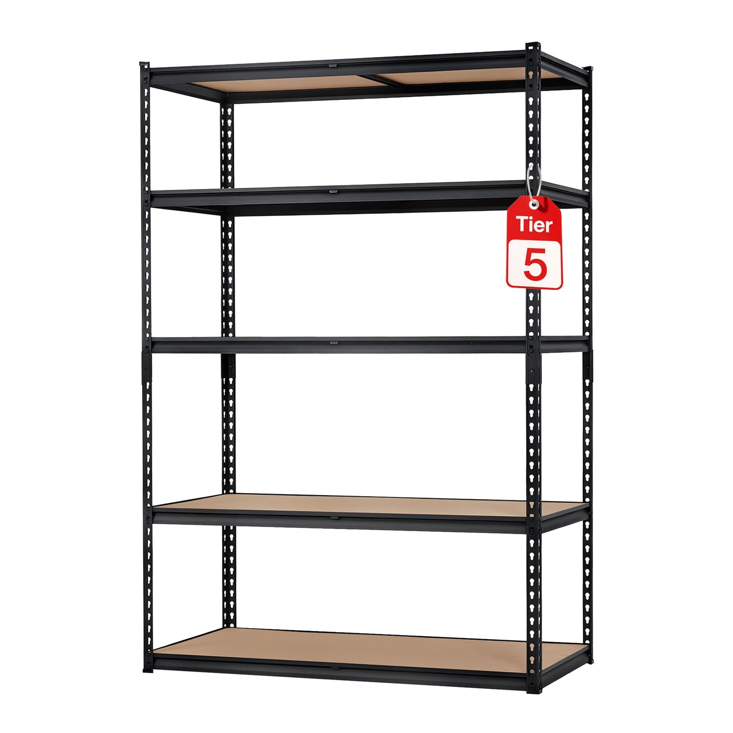 Heavy Duty Storage Shelving Racks, 5-Tier Adjustable Metal Garage Storage Shelves, 2500 LBS Capacity, 48" W x 24" D x 72" H Muscle Racks for Garage, Basement, Kitchen Pantry, Laundry Room