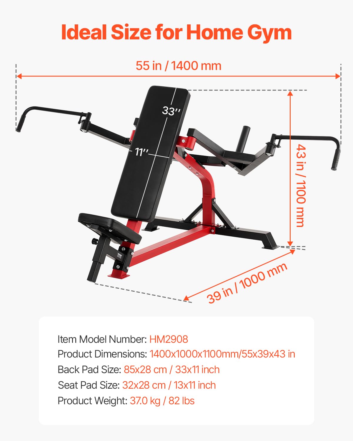 VEVOR Chest Press Machine, Incline Chest Fly and Rear Delt Fly Machine, 450 LBS Chest Machine, Adjustable Fitness Bench Press Machine, Home Gym Equipment for Upper Body Strength Training Machine