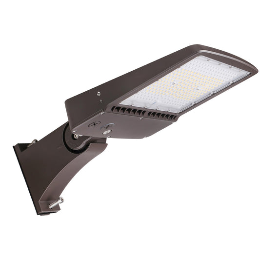 480V 150W LED Parking Lot Light, 5000K 21000LM [Eqv 500W HPS] LED Shoebox Light with Yoke Mount, Outdoor Flood Light, IP65 20KV Surge Protection, AC 277-480V, UL Listed