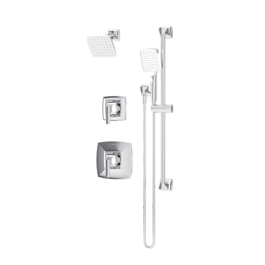 Symmons Oak HydroMersion Double Handle Shower Trim Kit with Hand Spray in Polished Chrome (Valve Not Included) - 569515TRM