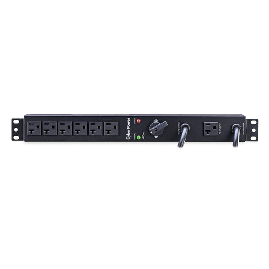 CyberPower MBP20A6 Maintenance Bypass PDU, 120V/20A (Derated to 16A), 6 Outlets, 1U Rackmount