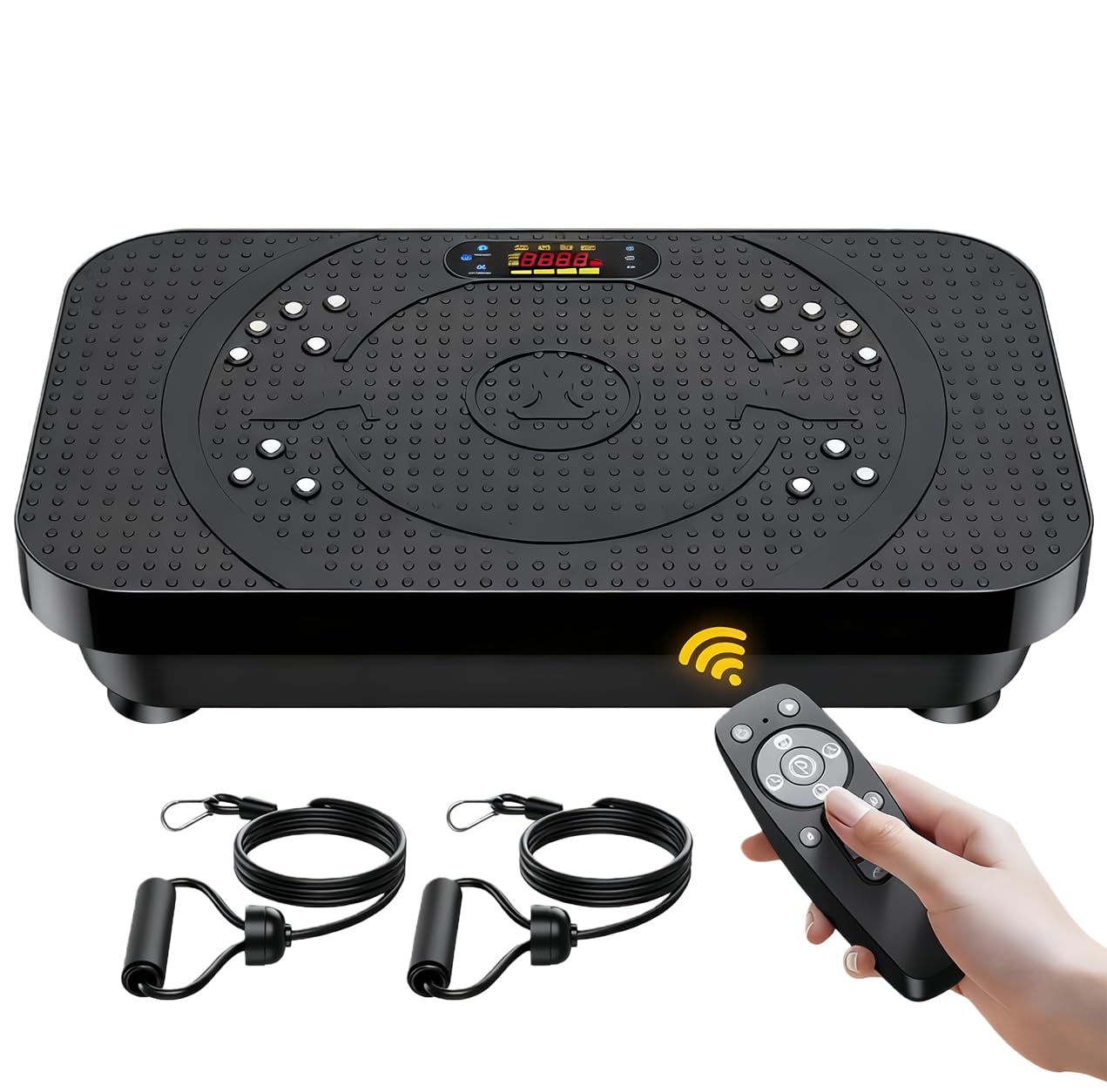 OVANZA Vibration Fitness Plate Exercise Machine, Professional Automatic Mode Full-Body, Promotes Lymphatic Circulation, Burns Fat & Weight Loss, Home Fitness Equipment - 330 LBS for Women and Men