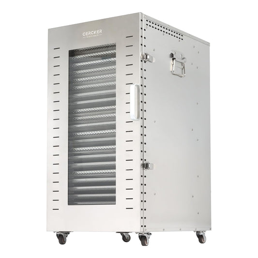 Cercker Commercial Food-Dehydrator Machine 22 Trays,Twin 110V Plugs Industrial-Dehydrator Commercial Meat Dryer 2500W Extra Large Capacity 37.5ft² Beef Jerky Maker, Food-Dryer Machine for Fruit