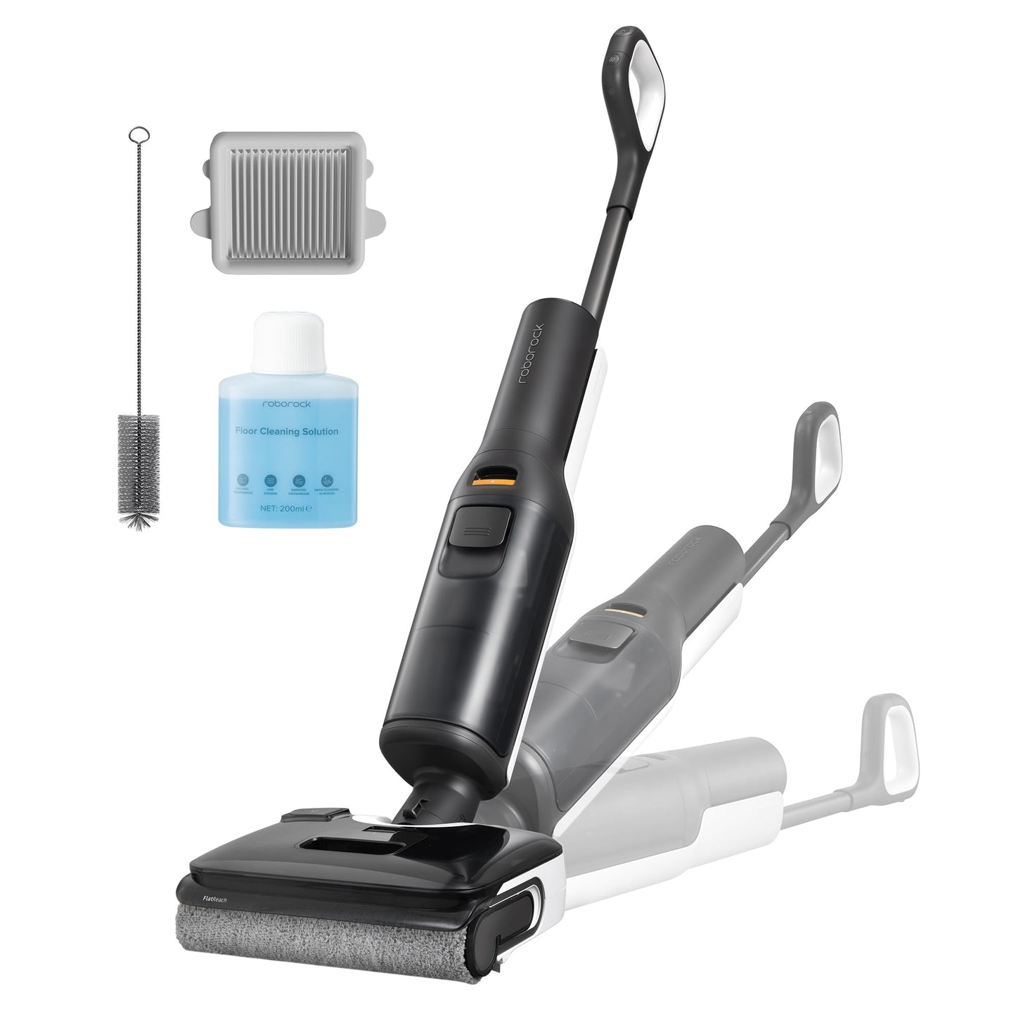 roborock F25 LT Wet Dry Vacuum Cleaner and Mop, 20000Pa Cordless Vacuum Mop Combo, 194°F High Temperature Self Cleaning & Hot Air Flash Drying, 180° Lie-Flat Hard Floor Cleaner, Edge to Edge Cleaning