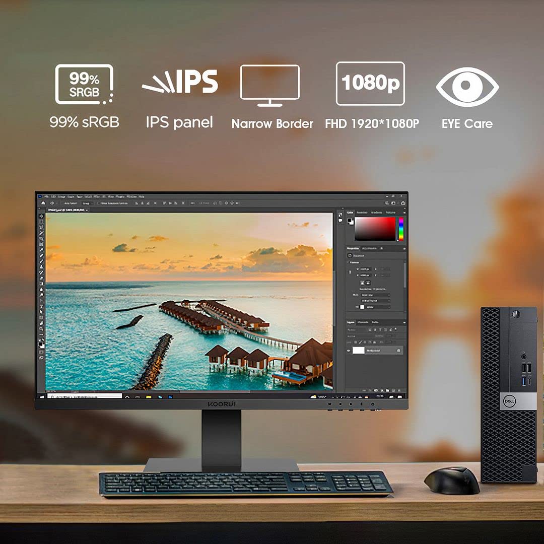 Dell OptiPlex 5050 Desktop Computers with 24" Monitor PC Bundle,Intel i7-6700 3.4GHz,32GB DDR4 Ram New 512GB M.2 NVMe SSD,Intel AX200 Built-in WiFi 6,Bluetooth 5.2,HDMI,Windows 11 Pro (Renewed)