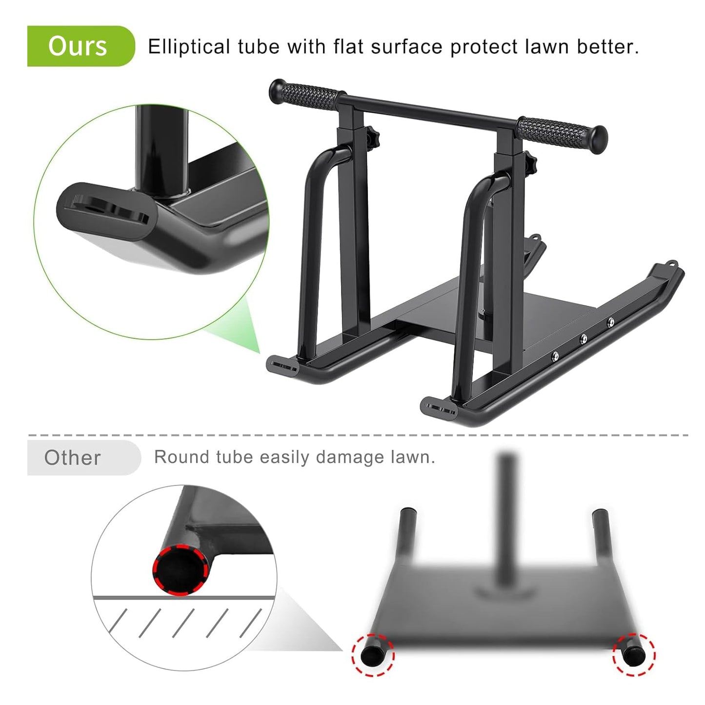 Kipika Weight Sled, Workout Sled, Fitness Strength Training Sled, Speed Training Sled for Athletic Exercise, Speed Improvement, Easily Through Obstacles, Suitable for 1" & 2" Weight Plate (D- Black)