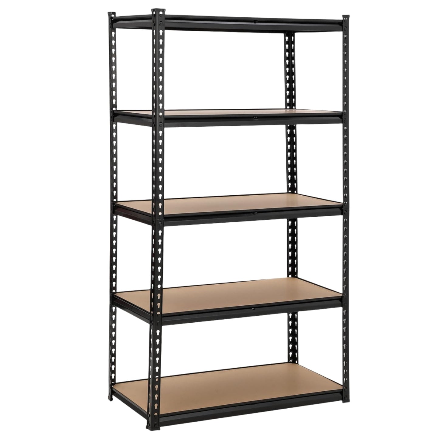 GarveeTech 5 Tier Garage Storage Shelves, Heavy Duty Utility Shelves Metal Shelving Unit, 48"L x 18"W x 73"H Adjustable Storage Shelves Utility Rack for Garage Kitchen Basement Pantry Laundry, Black