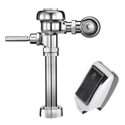 Sloan Regal 111 Water Closet Flushometer, 3080150 & Sloan EBV-200-A Retrofit, 3325201 Bundle - Fixture Connection Top Spud, 1.28 GPF Flush Valve, Exposed Side Mount Sensor, 72 Hour Sentinel Flush